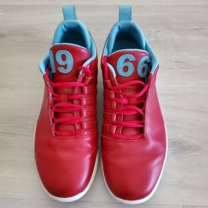 K-Swiss chili red leather sneakers